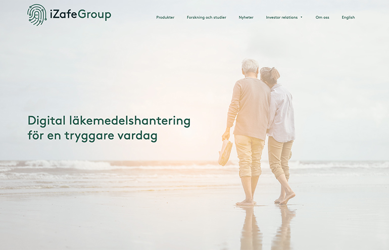 WordPress-webbplats för medtech-bolag byggd av Comlog Studio