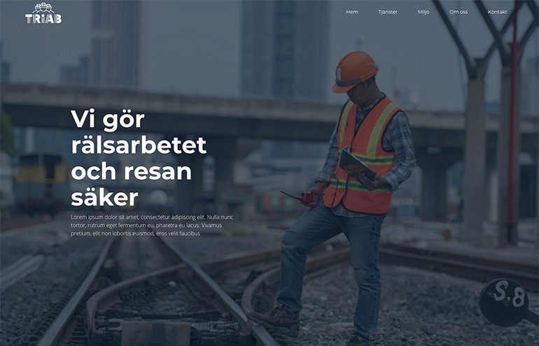 WordPress-webbplats för järnväg och infrastruktur