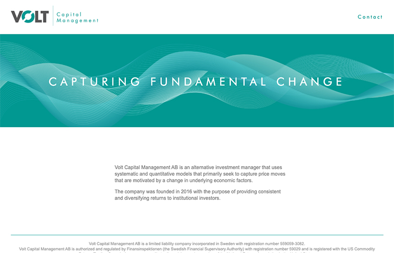 Webbplats för kapitalförvaltning byggd av Comlog Studio